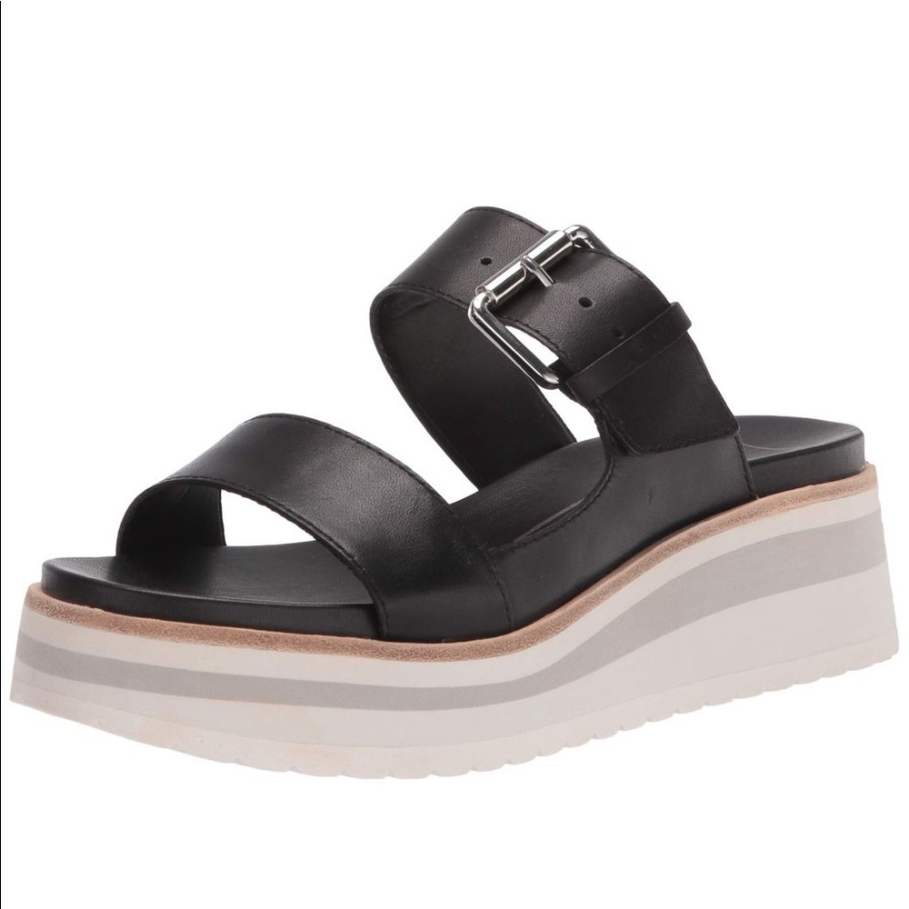 Women's Macen Slip On Leather Platform Sandals NIB Size 7.5